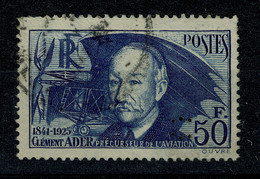 Ref 1544 - France 1938 - 50f - Clement Ader (Aviation Pioneer) - SG 612a - Used Stamp - C Perfin - Usados