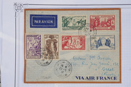 AW8 INDOCHINE   BELLE  LETTRE 1938 SAIGON  A  BREST   FRANCE  +  +AFFRANCHIS. PLAISANT. - Poste Aérienne