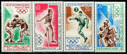 DK1847 Congo 1968 Olympics Running Boxing Etc. 4V Engraving Edition - Other & Unclassified