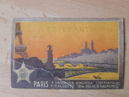 ESPERANTO Paris Congrès 1914 Palais Gaumont, Fragment ; CP 06CP 06 - Esperanto