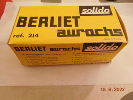 Solido:  Boite D'origine Berliet Auroch - Non Classificati