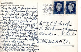 Flierstempel  AMSTERDAM Naar Engeland - Poststempels/ Marcofilie