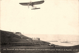 Aviation * Traversée De La Manche * Endroit Par Où Est Passé Blériot Avant Atterrir à Douvres * Cpa Pub MONIET PEGURET - Autres & Non Classés