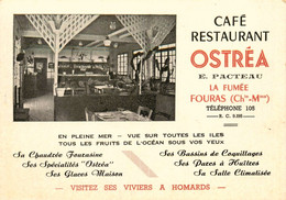 Fouras * Cpa Pub Publicité * Café Restaurant Ostréa , E. PACTEAU Propriétaire * La Fumée - Fouras-les-Bains