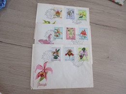 ORCHIDS ORCHIDEES X 3 Premiers Jours First Day Cover Polska Pologne  1965 9 TP - Orchideeën