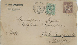 P0245 - FRANCE Postoffice In CHINA - Postal HISTORY - COVER From HAN KEOUW  To ITALY  1922 - Cartas & Documentos