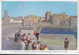 Irlande -  The  Treaty Stone King John's Castle And  Thomond Bridge , Mimerick  City - Limerick