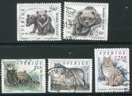 SWEDEN 1993 Wild Mammals Used.   Michel 1756-60 - Used Stamps