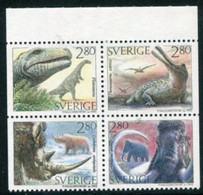 SWEDEN 1992 Prehistoric Creatures MNH / **.   Michel 1738-41 - Nuevos