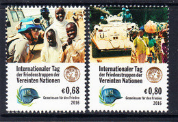 2016 United Nations Vienna Peacekeeping Complete Set Of 2  MNH @ BELOW FACE VALUE - Nuevos