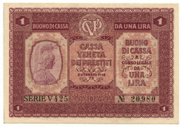 1 LIRA CASSA VENETA DEI PRESTITI OCCUPAZIONE AUSTRIACA 02/01/1918 SUP - Occupazione Austriaca Di Venezia