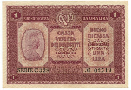 1 LIRA CASSA VENETA DEI PRESTITI OCCUPAZIONE AUSTRIACA 02/01/1918 SUP+ - Occupazione Austriaca Di Venezia