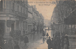 71-CHALON-SUR-SAONE-INONDATION DES 24 ET 25 JANVIER 1910- RUE DE L'OBELISQUE - Chalon Sur Saone