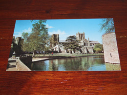 48072-                    THE CATEDRAL AND MOAT, SOMERSET, WELLS - Wells