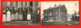 Fosses La Ville :rare  Photo-carte Des 1ers Hospiciens à L'Hospice à Fosses + CP De L'Hospice , Collection BERTELS - Collections