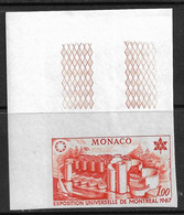 Monaco Essai Non Dentelé N°727**. Expo Montréal. - Abarten