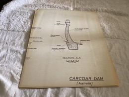 CARCOAR DAM (Australia) Plan De Barrage Australie - Publieke Werken