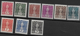 ⭐ Guinée - Taxe - YT N° 27 à 35 ** - Neuf Sans Charnière - 1938 ⭐ - Unused Stamps