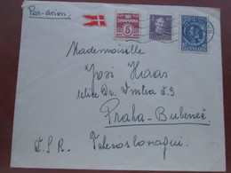 Lettre Du Danmark Vers Prague 1946 - Macchine Per Obliterare (EMA)