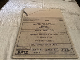 Plan  Topographique Dessin Abuja Capitale Du Nigeria  Water Supply Fédéral Capitale Nigeria Informations Only 1950 - Publieke Werken