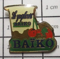 2817 Pin's Pins / Beau Et Rare / THEME : ALIMENTATION / YAOURT LE YOGHOURT BAÏKO AUX CERISES - Alimentation