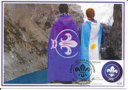 CARTE MAXIMUM - MAXICARD - MAXIMUM KARTE- CARTOLINA MAXIMA - MAXIMUM CARD - PORTUGAL -  LIS FLEUR - SYMBOLE DU SCOUTISME - Used Stamps