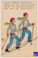 Annie Bergman - Jolie CPA 1935/40 Suède Ski De Randonnée Sports D'hiver - Winter Sport Skiing Sweden Postcard A74-59 - Sport Invernali