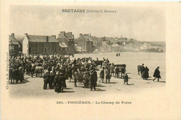 Fougères * Place Et Le Champ De Foire * Marché Aux Bestiaux Boeufs - Fougeres