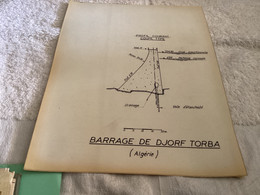 Plan Topographique Dessin Barrage De Djorf Torba - Opere Pubbliche