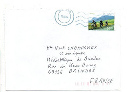 ISLANDE CYCLISME SEUL SUR LETTRE POUR LA FRANCE 2004 - Cartas & Documentos