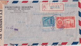 1942 - VENEZUELA - ENVELOPPE RECOMMANDEE Par AVION Avec CENSURE De CARACAS => NEW YORK - Venezuela