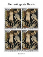 Burundi 2022, Art, Renoir, 4val In BF - Unused Stamps