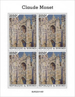 Burundi 2022, Art, Monet III, Cathedral, 4val In BF - Nuevos