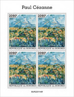 Burundi 2022, Art, Cezanne III, 4val In BF - Unused Stamps
