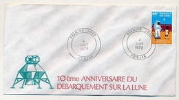 CÔTE D'IVOIRE - 4 Env FDC - 4 Val - 10eme Anniversaire Du Débarquement Sur La Lune - 4 Aout 1979 - Abidjan - Côte D'Ivoire (1960-...)
