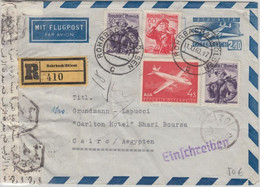 Österreich - 2,40 S Ganzsache Aerogramme Einschreiben N. ÄGYPTEN Rohrbach Zensur - Postwaardestukken
