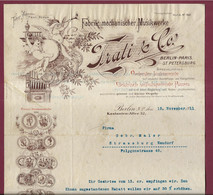 150622 - Documents 1911 FRATI & Co ALLEMAGNE BERLIN Fabrique Musique Instrument Piano Illustration Angelot Chérubin - 1900 – 1949