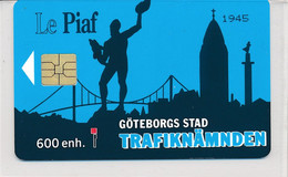 SUEDE GOTEBORG STATIONNEMENT PIAF . S04 . 600u .11/91 Ref B8 - PIAF Parking Cards