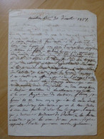 Lettre Du Comte De CHAMPFEU Au Baron TROUVE De 1827 - Documentos Históricos