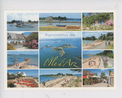 L'Ile D'Arz Panorama, Multivues : Débarcadère étang Moulin Maisons Plages Centre-bourg, Vue Générale Aérienne - Ile D'Arz
