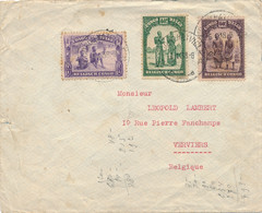 COVER 1938 - VAN BOKAKATA - BASANKUSU TO VERVIERS  BELGIQUE    2 SCANS - Lettres & Documents