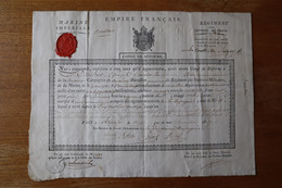 RARE EMPIRE FRANCAIS MARINE IMPERIALE  CONGE DE REFORME 1810 ANVERS - Loterijbiljetten