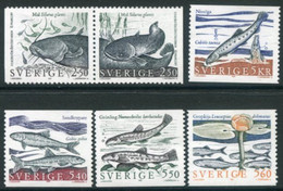 SWEDEN 1991 Fresh-water Fish MNH / **.   Michel 1649-54 - Nuovi