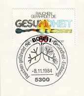 Deutsche Bundespost 1984, Ersttagstempel Rauchen Gefährdet Die Gesundheit Bonn, Rauchen / Fumer / Smoking - Droga