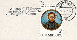 Luxemburg / Luxembourg 1977, Flaggenstempel Alkohol/Alcool/Alcohol, Tabak/Tabac/Tobacco, Drogen/Drogues/Drugs - Drogen