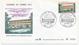 CÔTE D'IVOIRE - Env FDC - 40F Journée Du Timbre - Centre Régional De Formation Postale - 13 Mai 1972 - Abidjan - Ivory Coast (1960-...)