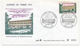 CÔTE D'IVOIRE - Env FDC - 40F Journée Du Timbre - Centre Régional De Formation Postale - 13 Mai 1972 - Abidjan - Costa D'Avorio (1960-...)