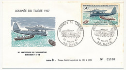 CÔTE D'IVOIRE - Env FDC - 30F Journée Du Timbre - Sikorsky S 43 - 25 Mars 1987 - Abidjan - Côte D'Ivoire (1960-...)