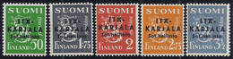 FINLANDIA/CARELIA 1941 - Yvert #1/5 - MNH ** - Emissioni Locali