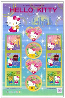 JAPON 2010 - COMICS - HELLO KITTY - MINI HOJA DE 10 SELLOS - Ongebruikt